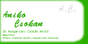 aniko csokan business card